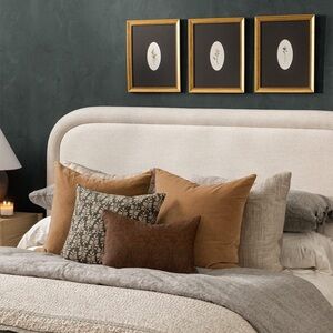 ❤️ Indaba Trading green block print pillow cover and insert